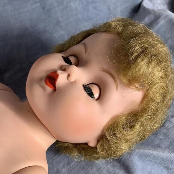 Vintage 1950s Dee and Cee D&amp;C Canada Baby Doll 22Sleepy Eyes Rooted Hair‌ - Picture 6 of 12